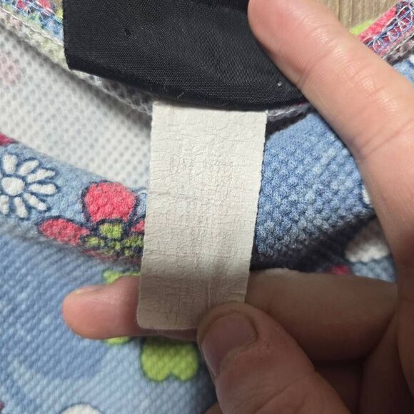 Anchor Blue Vintage 90s Blue Floral Tunic Mini Dress - Picture 4 of 4